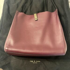 Rag & Bone Plum Leather Shoulder Bag
